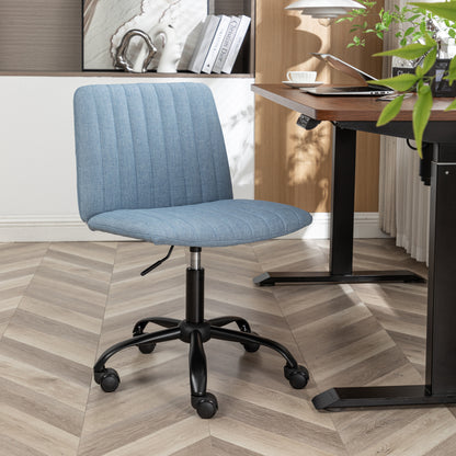 Contemporary Blue Masar Fabric Swivel Office Chair