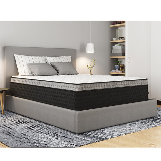 Twin XL - Nova Lux Copper Cool Hybrid Euro-Top Mattress - 14" Medium Firmness