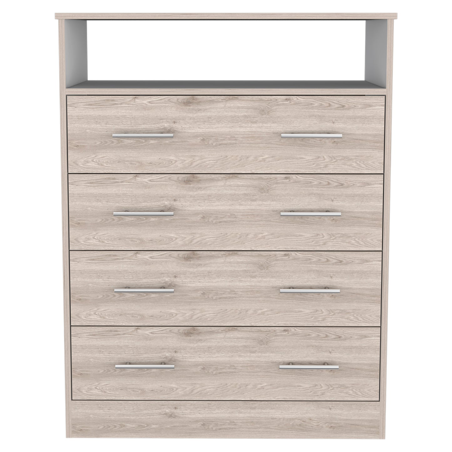 Dover Modern 4-Drawer Dresser in Tranquil Light Gray