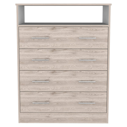 Dover Modern 4-Drawer Dresser in Tranquil Light Gray