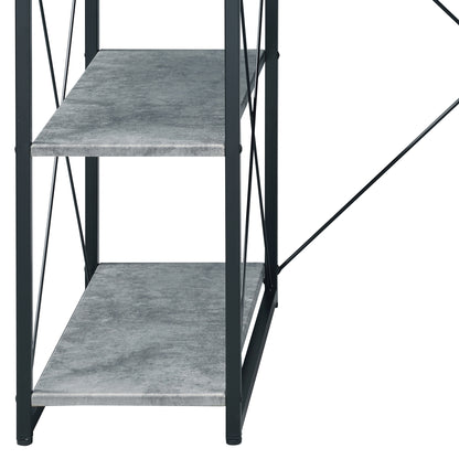 Modern Gray Finish Versatile Writing Desk with Ample Storage