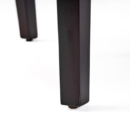 Contemporary Dining Chair Set of 2, 17.5W x 26.5D x 39.5H, Fabric, Rubberwood Legs, White and Blue