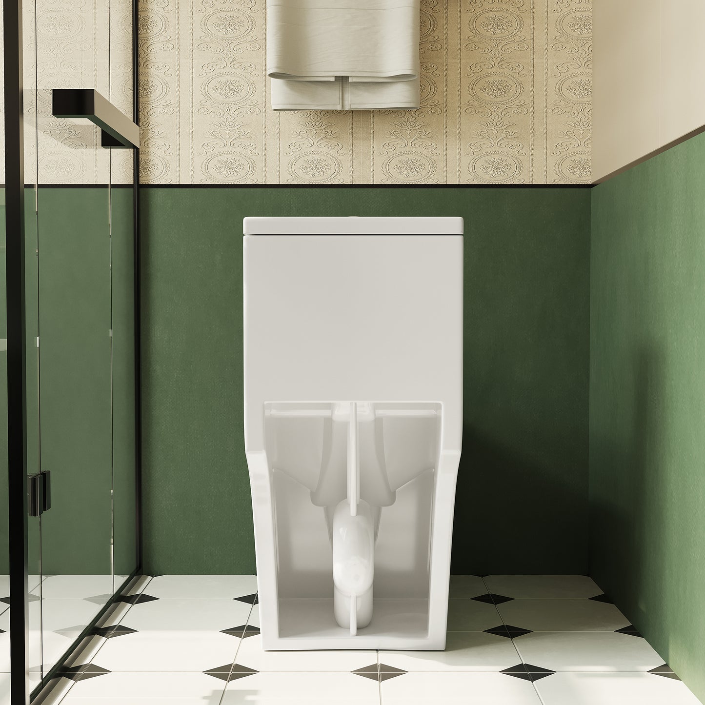 Comfort Height Elongated One-Piece Toilet with Dual-Flush System, CUPC & WaterSense Certified, Ceramic, White, Soft Close Seat, T036WT