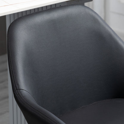 HOMCOM Adjustable Bar Stools Swivel Counter Height Set 2