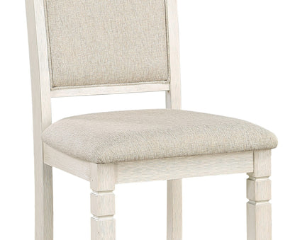 Counter Height Dining Set With Shelves Antique White Finish