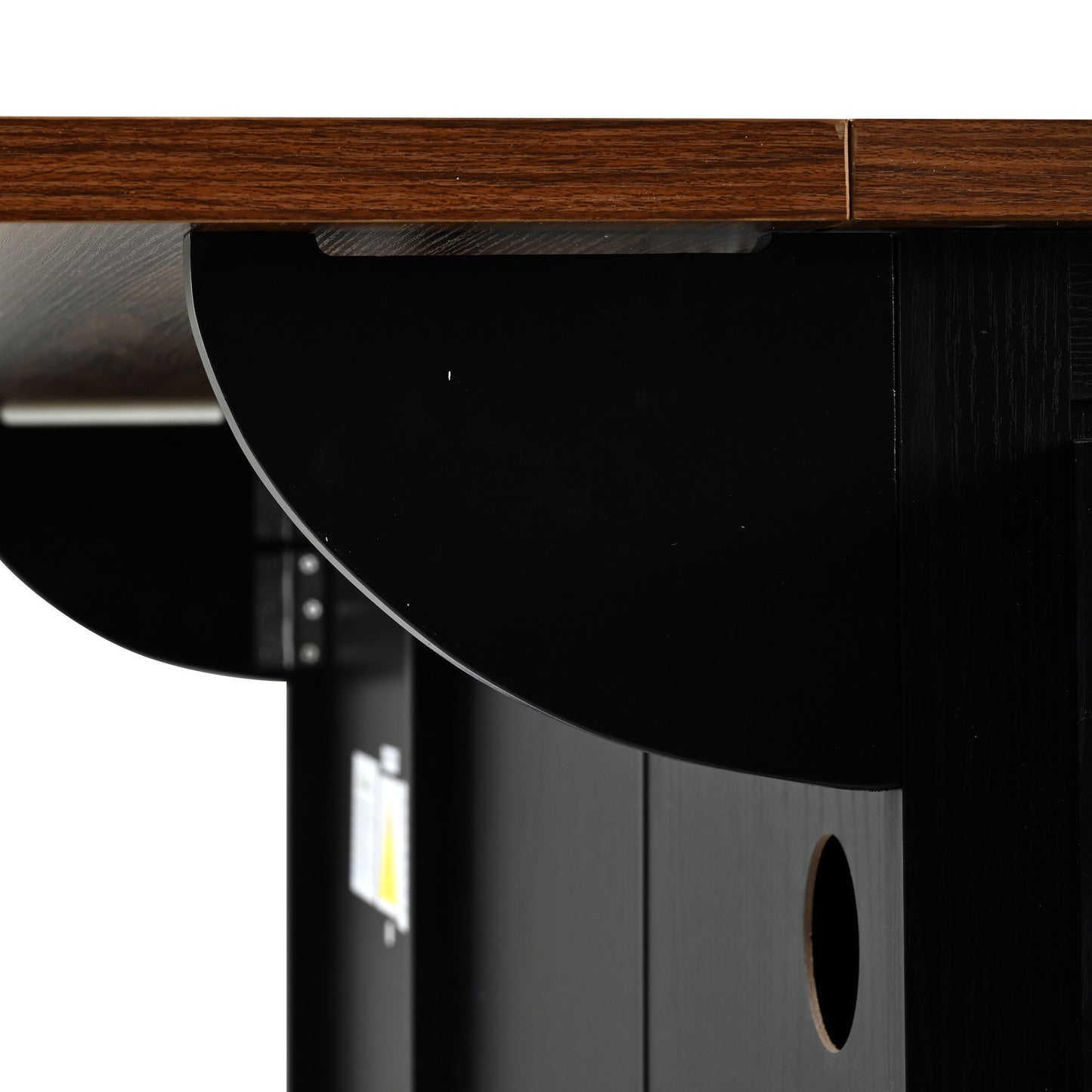 54.5" Rustic Farmhouse Kitchen Island with Power Outlet, Internal Storage, Drop Leaf, and Rolling Wheels for Home and Dining Room - Black