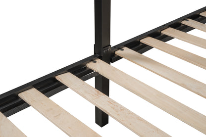 Space-Saving Triple Bunk Bed with Safety Guardrails and Versatile Design