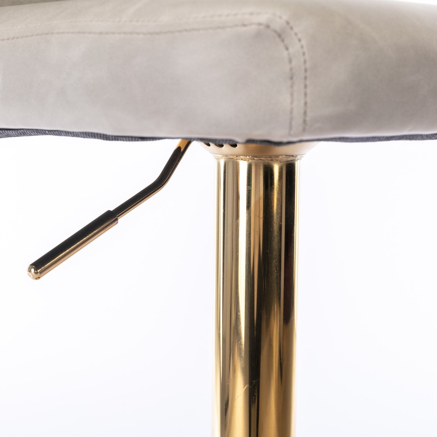 AA Furniture Swivel Bar Stools Adjustable Upholstered Beige