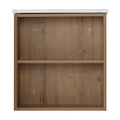 Modern 30-Inch Wall-Mounted Bathroom Vanity with Open Shelf - Vanity Cabinet Only (No Basin Included)