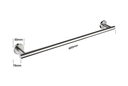 6 Piece Stainless Steel Bathroom Towel Rack Set Wall Mount