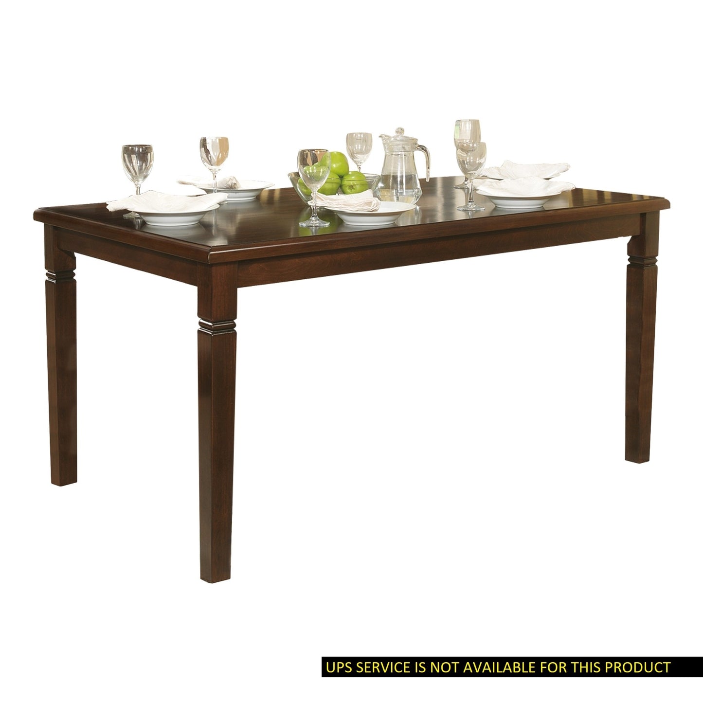 Oak Veneer Dining Table Transitional Style Espresso Finish