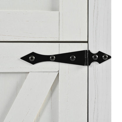 Farmhouse Rolling Kitchen Island with Power Outlet, Drop Leaf, Spice Rack, and Storage Drawers - 53.5'' White Cart for Kitchen and Dining Room