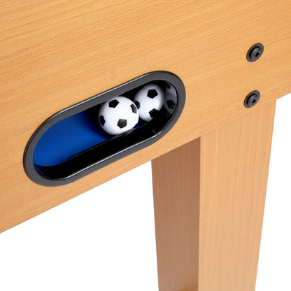 54-Inch Foosball Table with Analog Scoring, 46-1/4 x 24-3/4 Playfield, Free Accessories, Brown