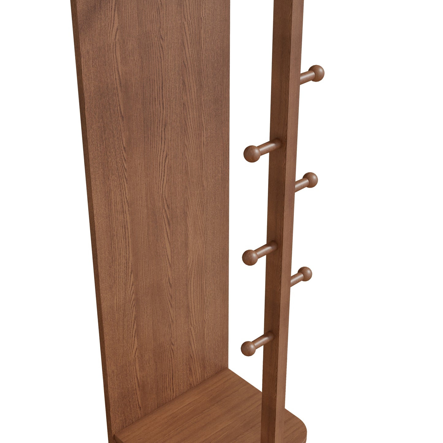 Walnut Full-Length Solid Wood Mirror with Hanger - 65.7"x17.7" - Elegant Space-Saving Design for Bedroom/Living Room