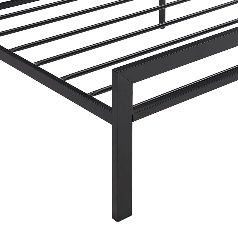 Sturdy Twin Metal Bed Frame - Modern Black Design with Easy Assembly and No Box Spring Needed