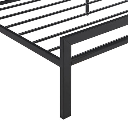 Sturdy Twin Metal Bed Frame - Modern Black Design with Easy Assembly and No Box Spring Needed