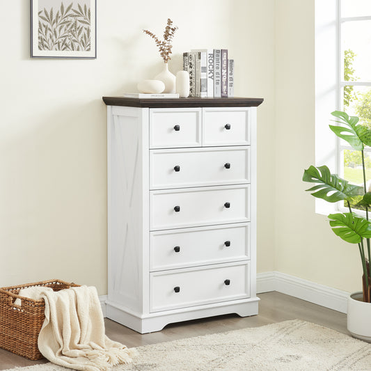 Elegant 6-Drawer Tall Chest of Drawers for Stylish Storage and Organization
