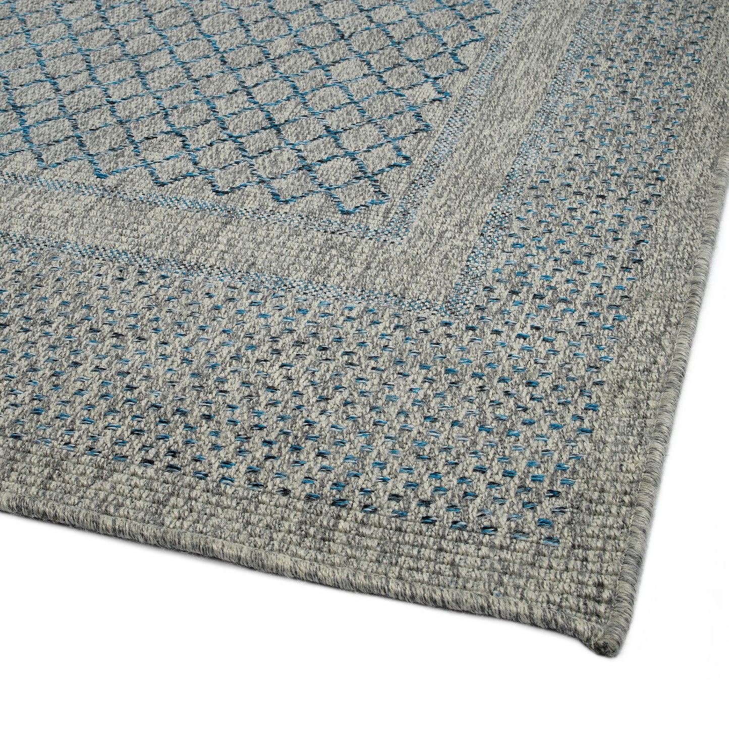 Rectangular Area Rug 5'3" x 7'6", High-Low Cut & Loop, Modern, Indoor/Outdoor, Polypropylene, Multi