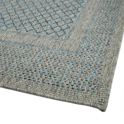 Rectangular Area Rug 5'3" x 7'6", High-Low Cut & Loop, Modern, Indoor/Outdoor, Polypropylene, Multi