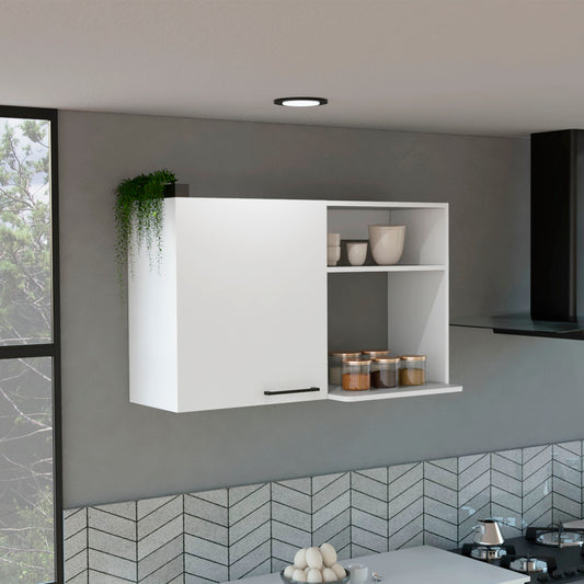 Burwood White Finish Kitchen Storage Wall Cabinet