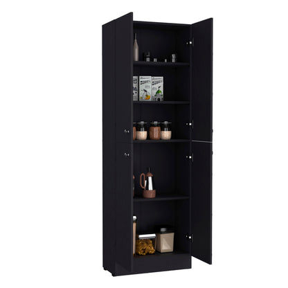 Modern 71" Freestanding Kitchen Pantry Cabinet with Adjustable Shelves and Double Doors for Versatile Storage