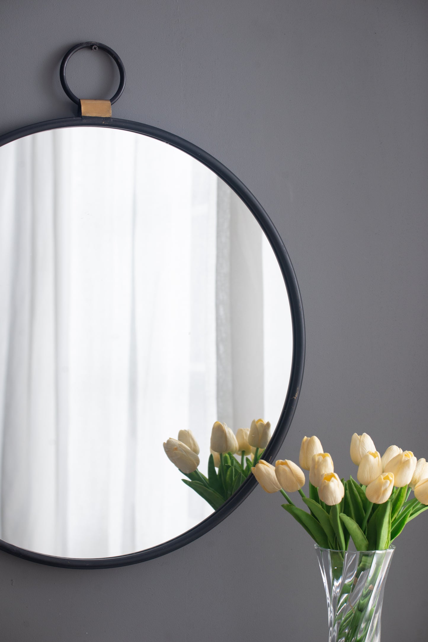 Contemporary Black Framed 24" x 27" Wall Mirror - Minimalist Accent for Any Room
