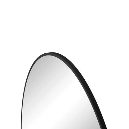 39-Inch Black Round Metal Framed Mirror for Bathroom, Living Room, and Bedroom Décor