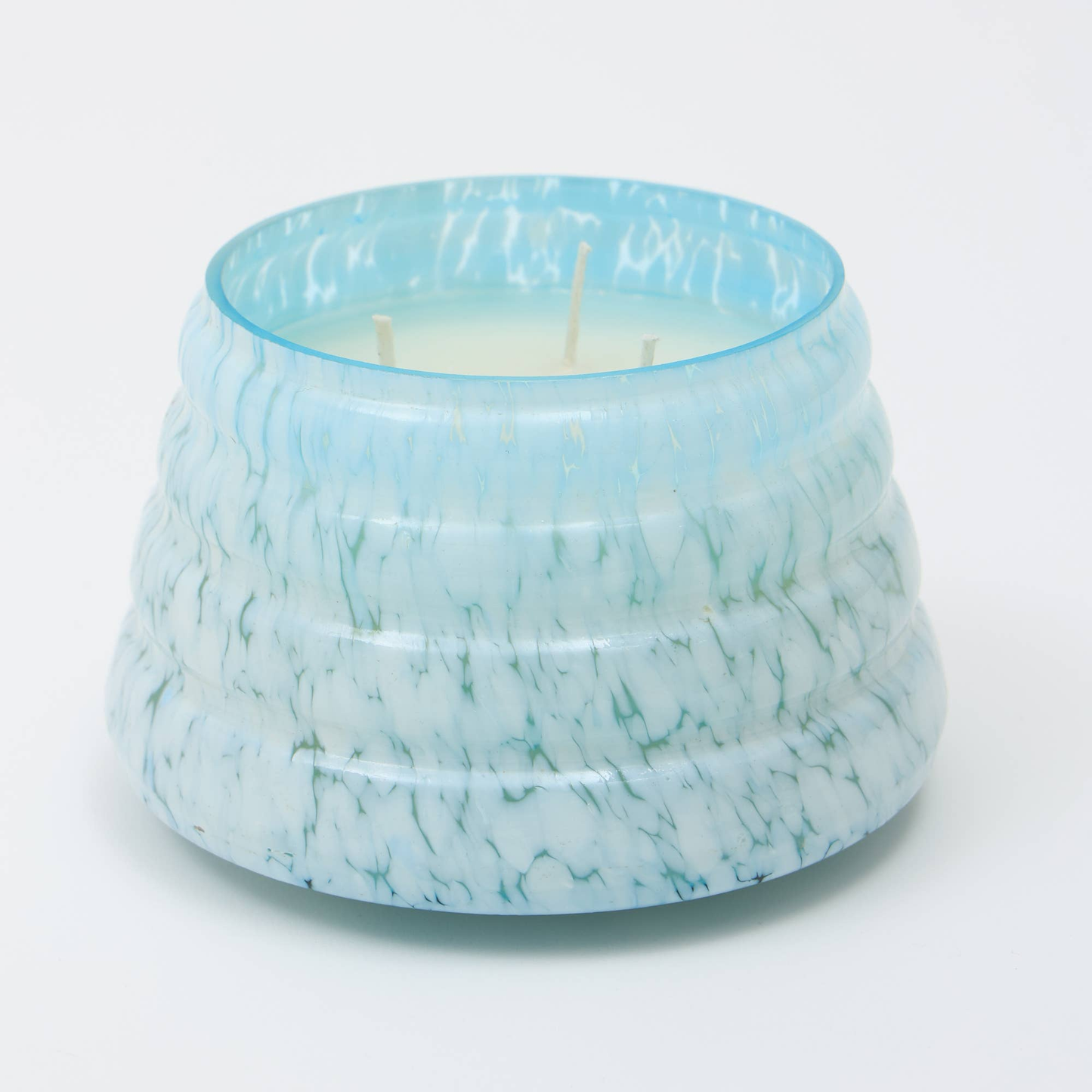 Soy Wax Candle with Long-Lasting Burn, Mood-Enhancing Fragrance, Home & Office Decor, 4.5x4.5x3 in Blue