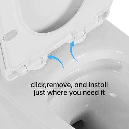 Comfort Height Elongated One-Piece Toilet with Dual-Flush System, CUPC & WaterSense Certified, White Ceramic, Soft Close Seat T039WT