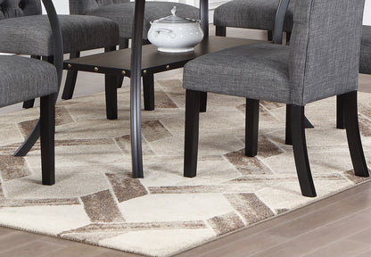 Rectangular Dining Table Rubberwood Nailhead Storage Finish