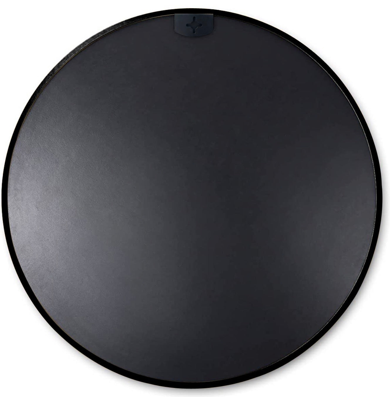 Classic 16-Inch Black Round Metal Bathroom Mirror