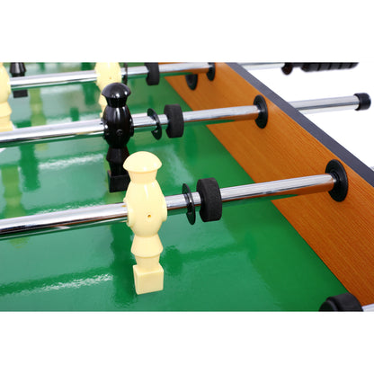 5-in-1 Game Table: Billiards, Ping Pong, Foosball, Basketball, Push Hockey; 43x24x32 in MDF+Steel Brown/Red