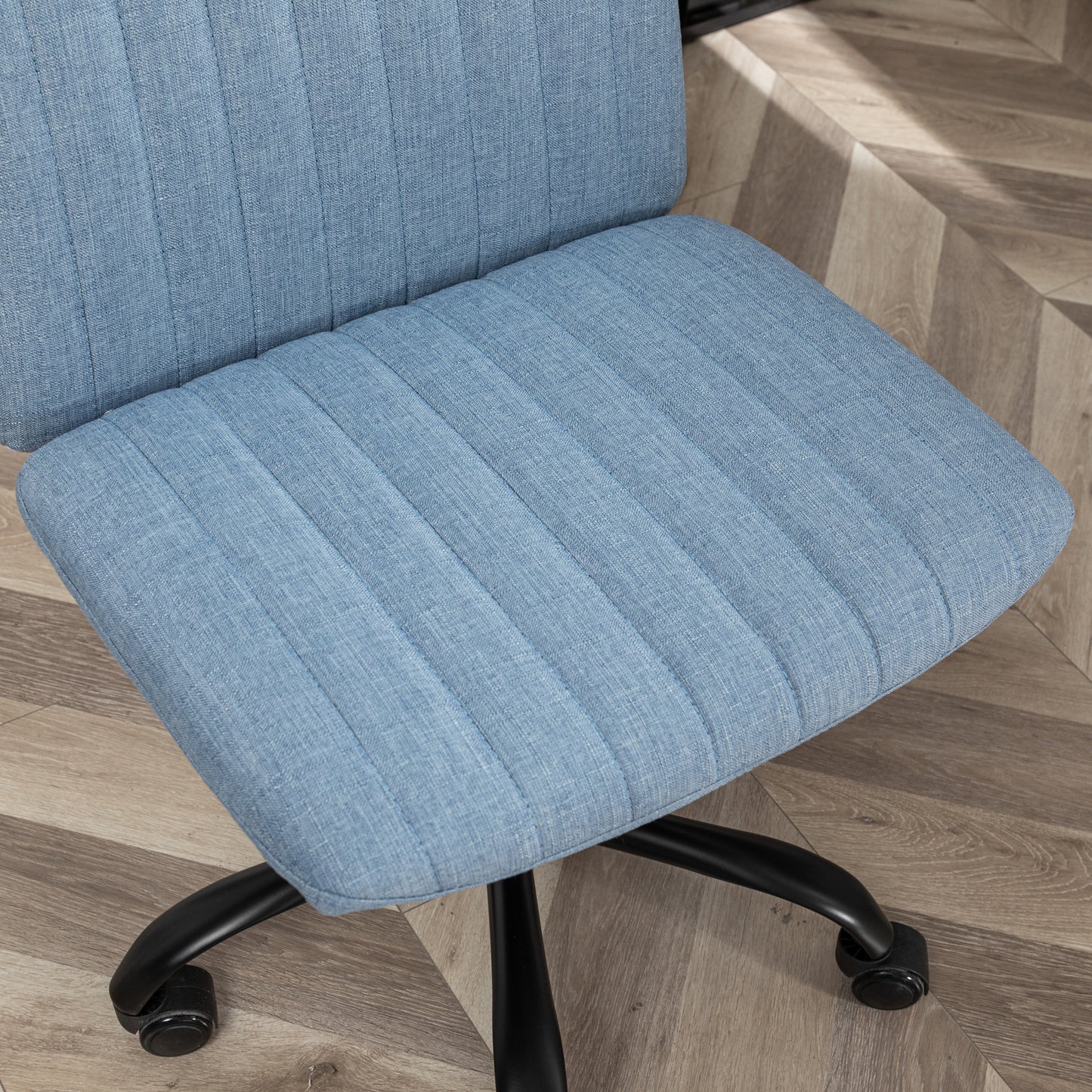 Contemporary Blue Masar Fabric Swivel Office Chair