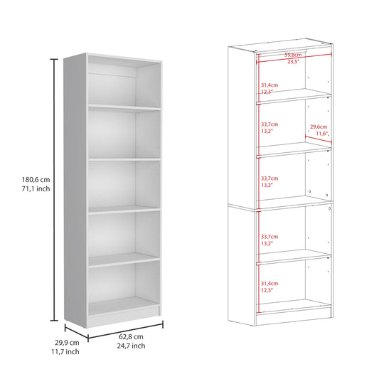 White 2-Piece Freestanding Bookcase Set with 9 Shelves and Storage Cabinet for Living Room