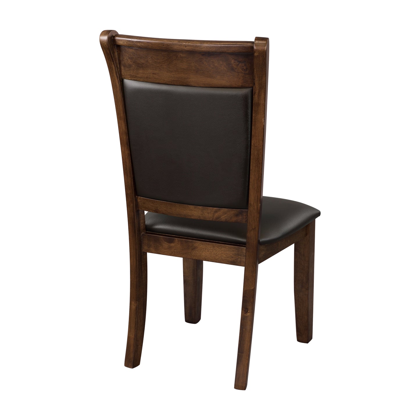 2pc Wooden Side Chairs with Upholstered Seat for Casual Dining Room, 19x21x38.5 in Light Rustic Brown