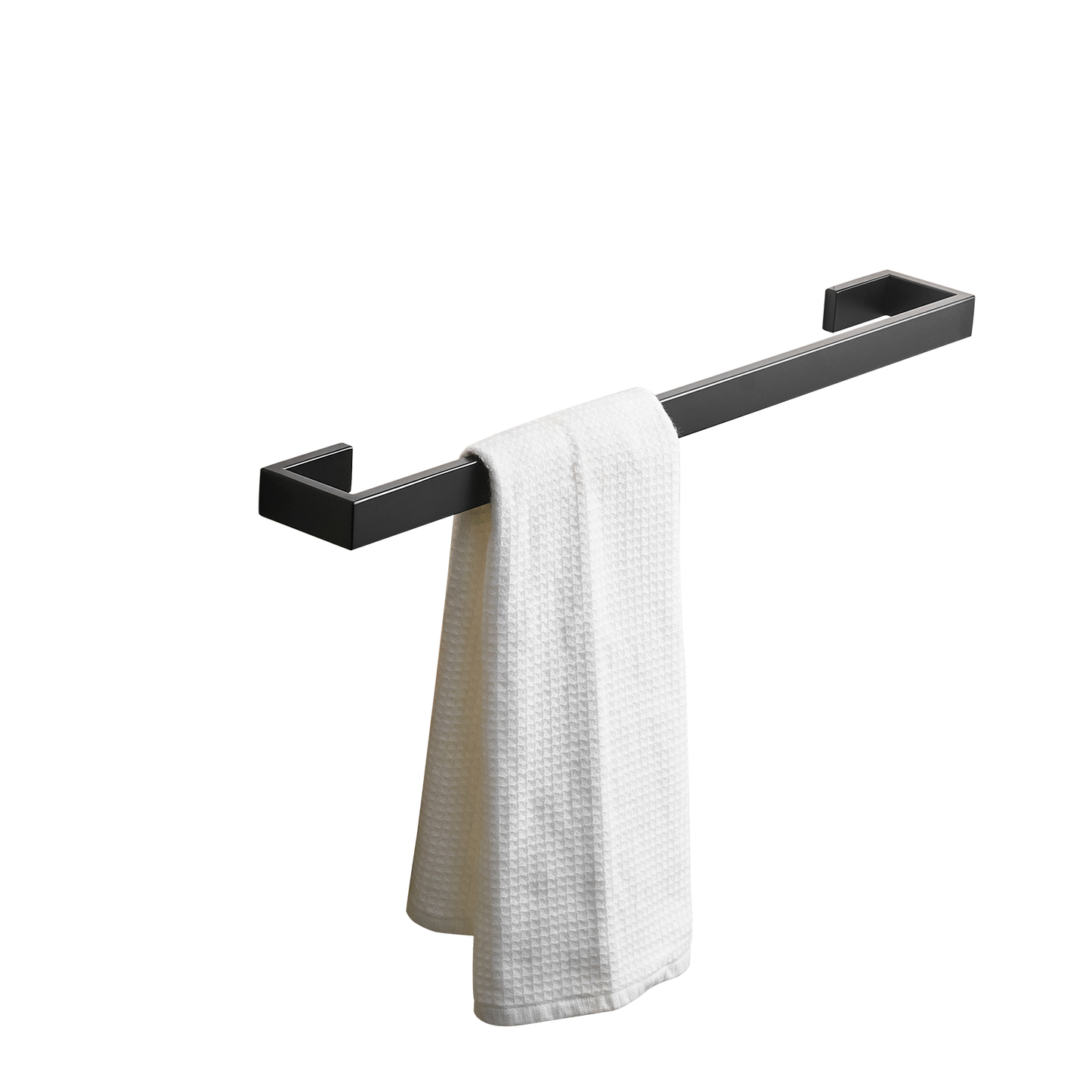 Bathroom Towel Bar, 24 Inch Towel Racks for Bathroom Wall Mounted, Heavy Duty Hand Towel Holder Organizer, Modern Home Towel Rod, Matte Black Single Bar