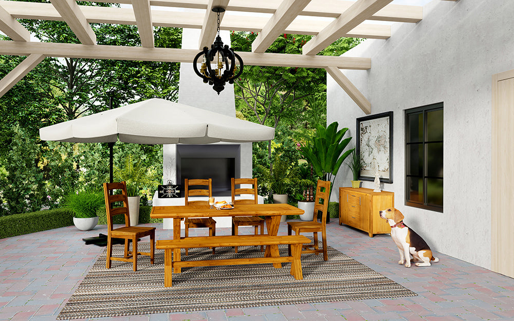 6-Light French Country Farmhouse Pendant Chandelier with 28in Chain for Kitchen antique black finish