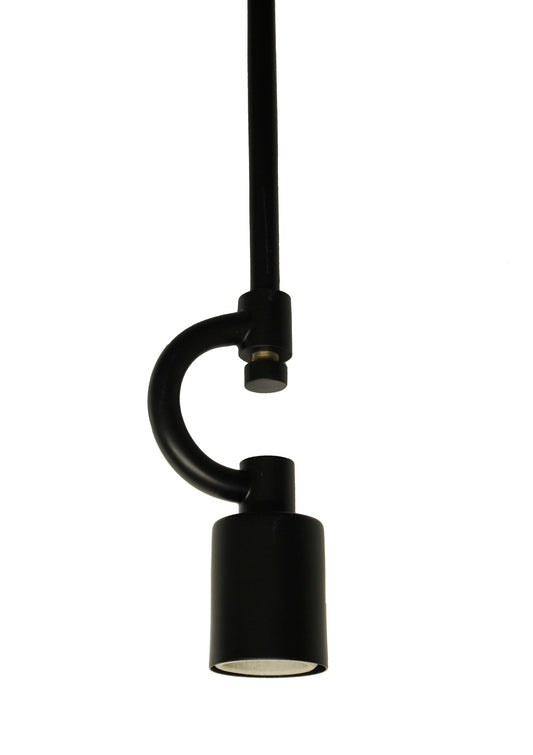 Three-Light Industrial Pendant with Fabric Cord, Ceiling Fixture for Kitchen, Satin Black