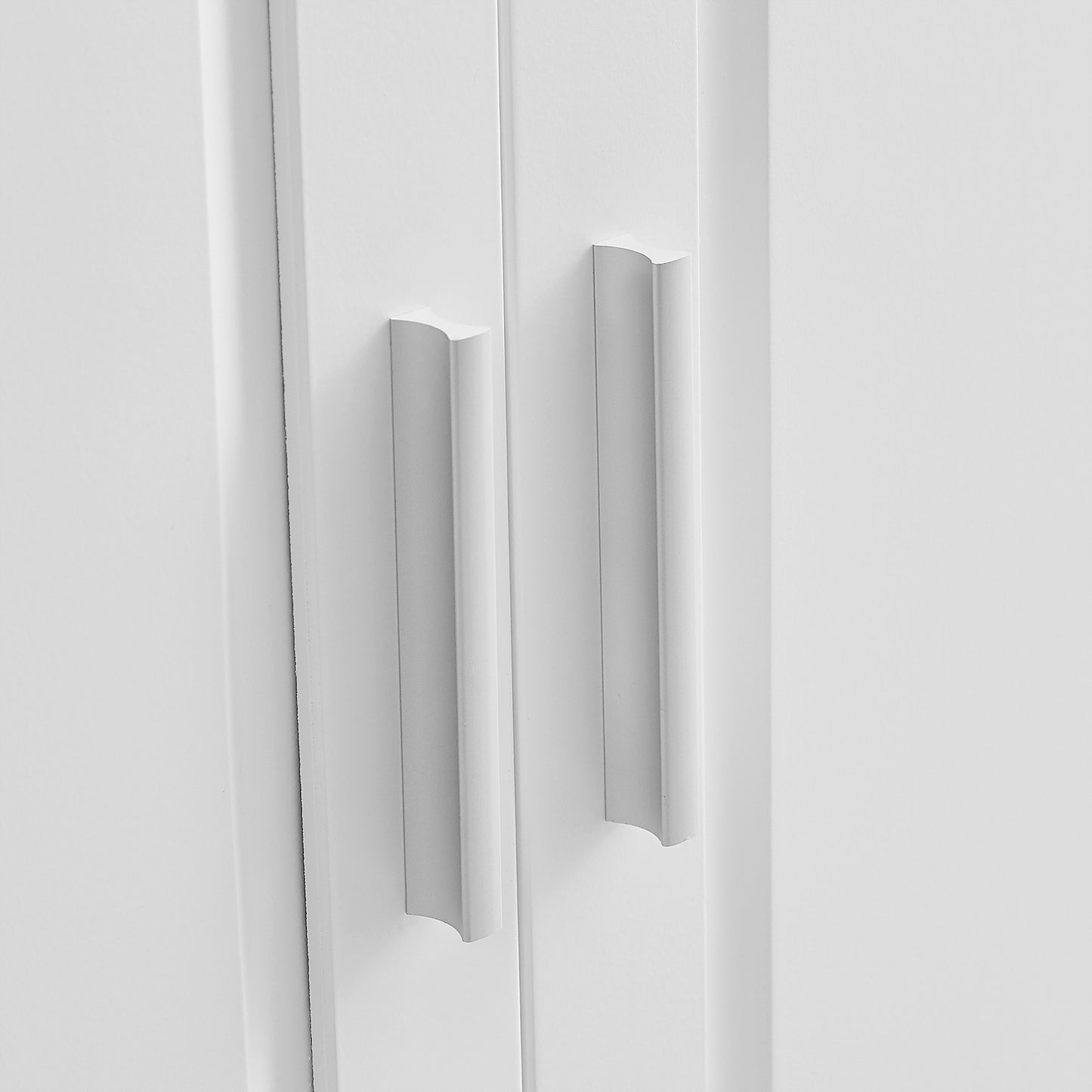 Versatile Tall Storage Cabinet with Doors and Drawers for Bathroom, Office, or Kitchen - White MDF Design