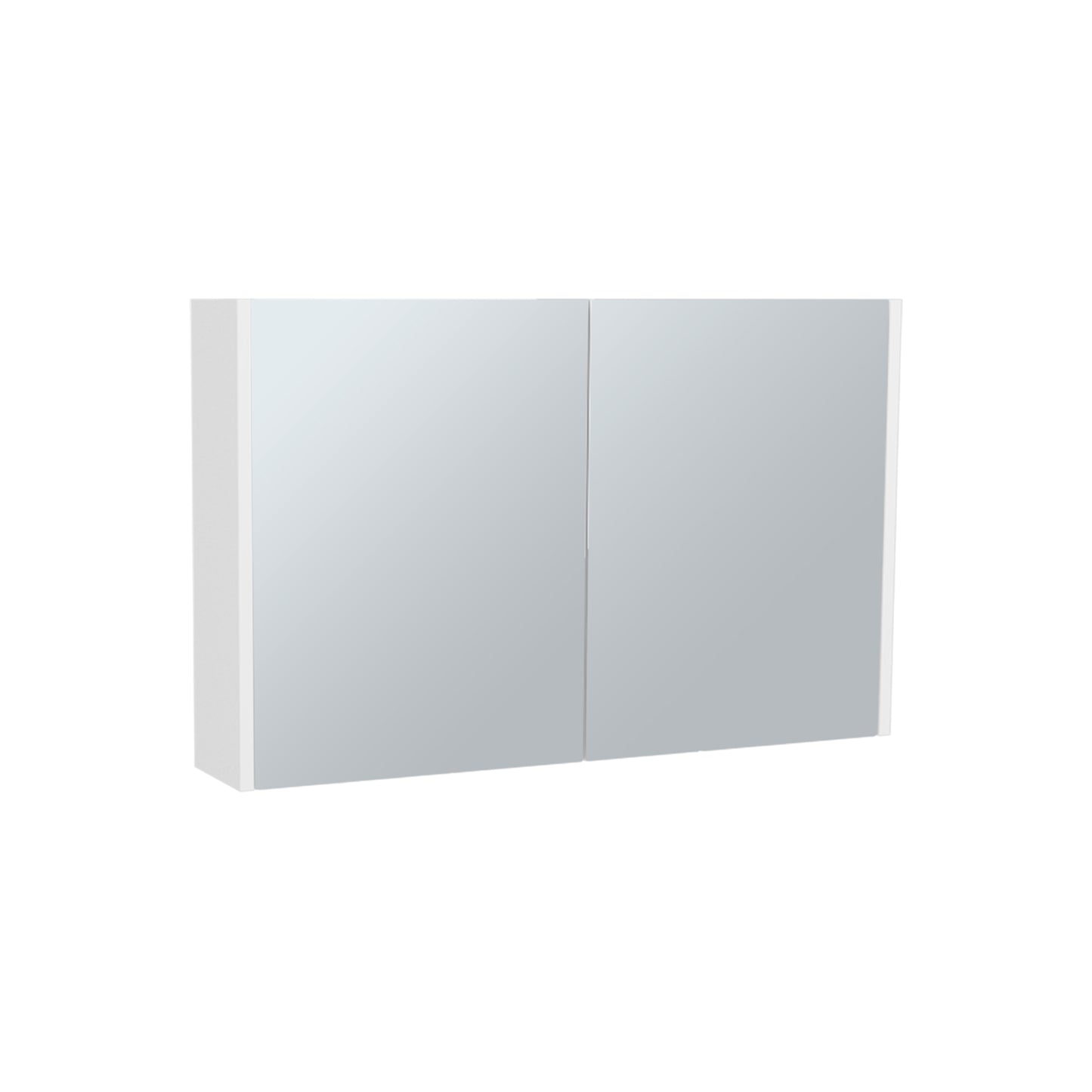 Bouti 19.7" H x 31.5" W Double Door Mirror Medicine Cabinet, Three interior Shelves for Bathroom, Kitchen White