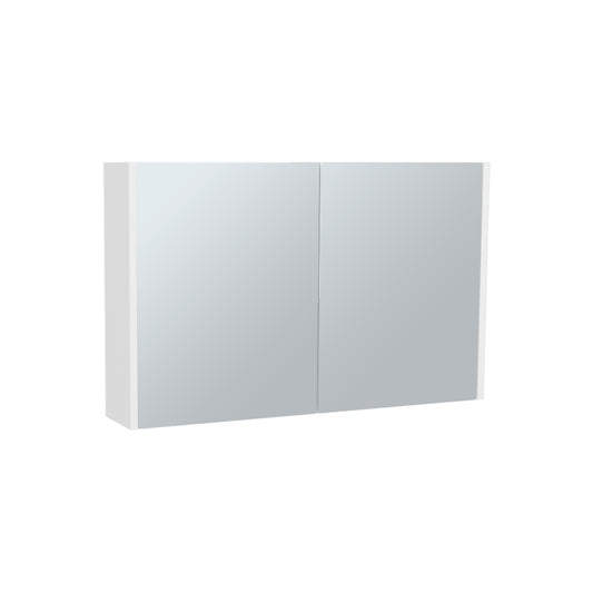 Bouti 19.7" H x 31.5" W Double Door Mirror Medicine Cabinet, Three interior Shelves for Bathroom, Kitchen White