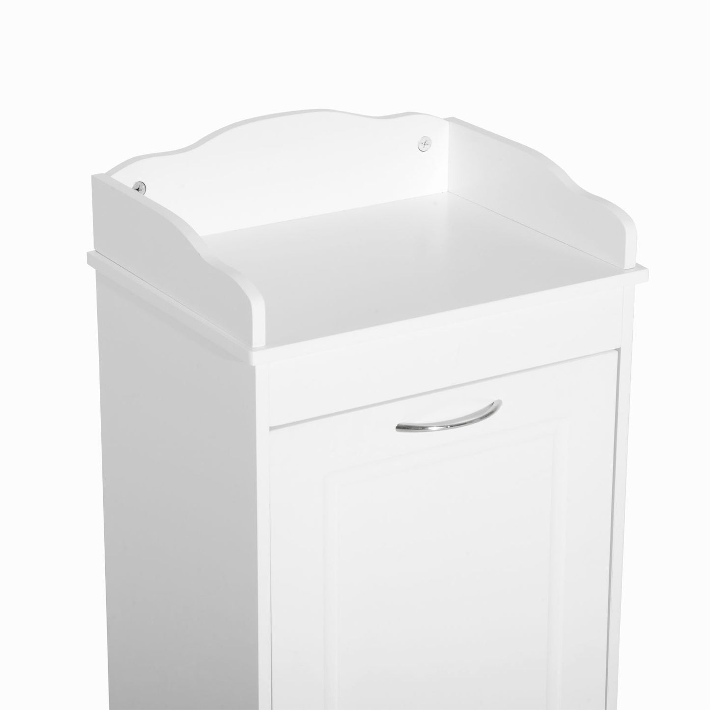 31" Tilt Out Laundry Hamper, Free Standing Home Organizer Hamper, Bathroom Storage Cabinet, White