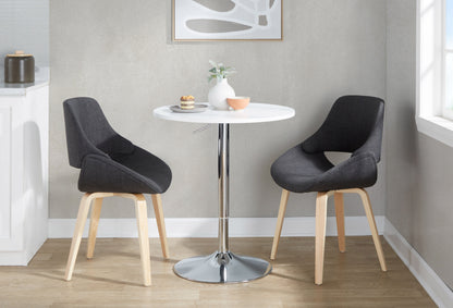 Elia Contemporary Adjustable Bar Table in White by LumiSource