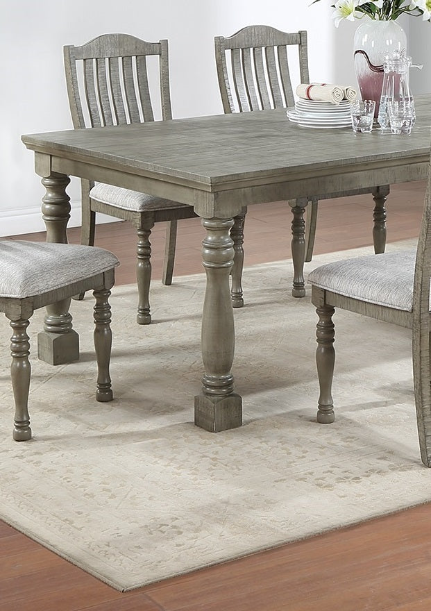 Dining Table 1pc Acacia Veneer Modern Dining Room Light Grey