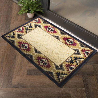 Southwest Area Rug, 5 ft 3 in x 7 ft 3 in, Polypropylene, Living Room Rug, Stain-Resistant, Cream