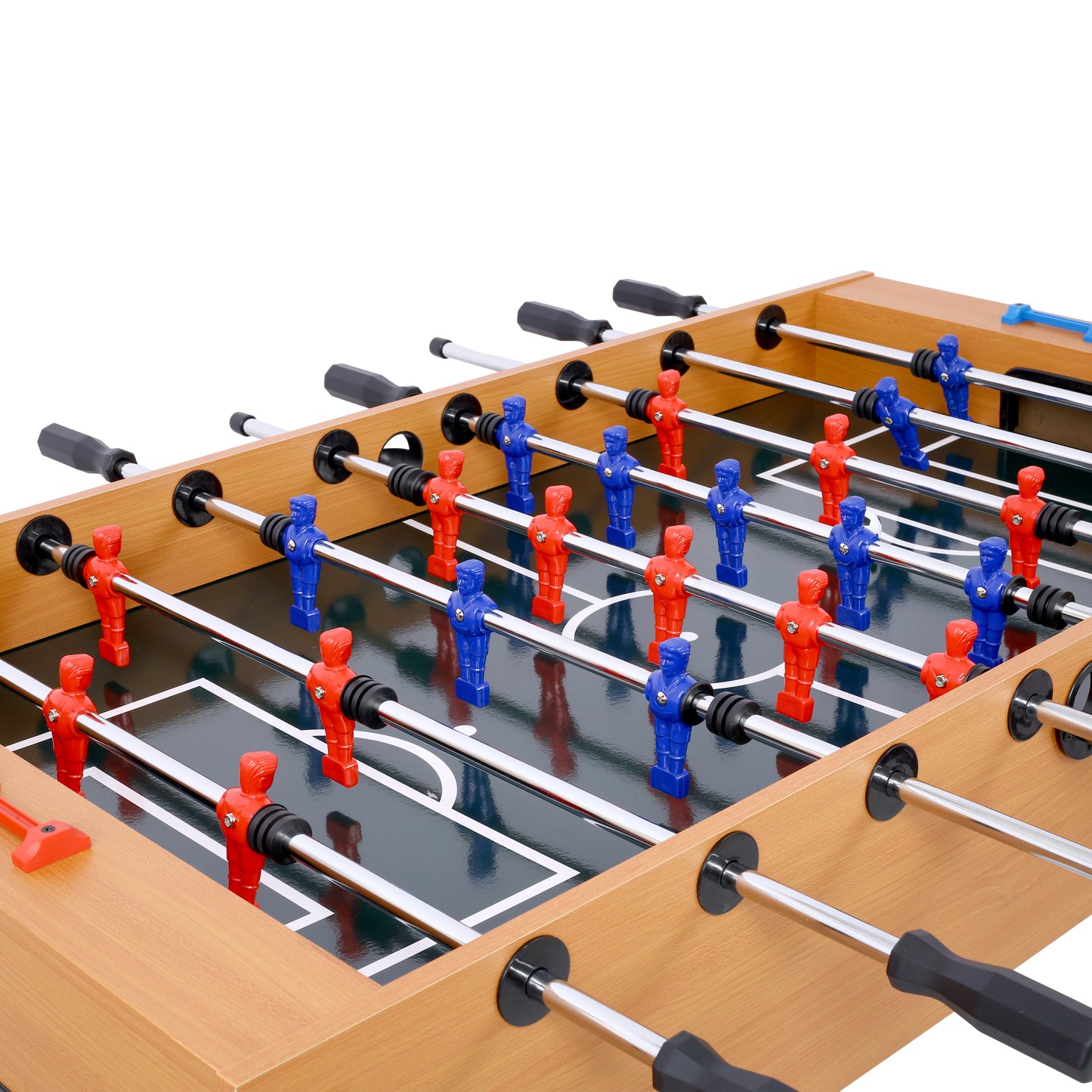 54-Inch Foosball Table with Analog Scoring, 46-1/4 x 24-3/4 Playfield, Free Accessories, Brown
