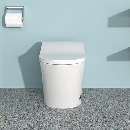 High-Tech Smart Bidet Toilet with Auto Open/Close, Heated Seat, Foot Sensor Flush, LED Control, and Night Light Features