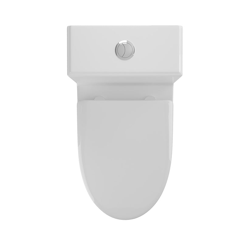 Elongated Comfort Height One-Piece Toilet with Quiet Dual-Flush System, CUPC & WaterSense Certified, White Ceramic, Soft Close Seat