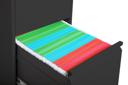 2 Drawer Metal Vertical File Cabinet with Lock Office Home Steel Vertical File Cabinet for A4 Legal/Letter Size