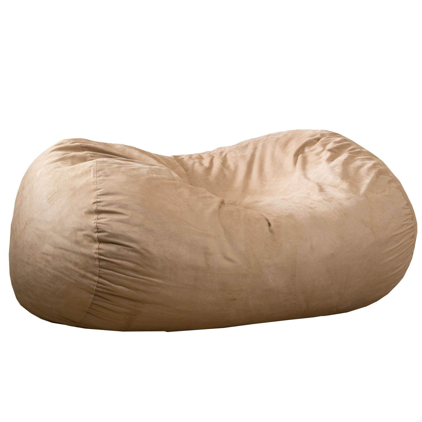 6.5-Foot Microfiber Suede Cylindrical Bean Bag, Foam-Filled, Removable Cover, 70in, Tuscany